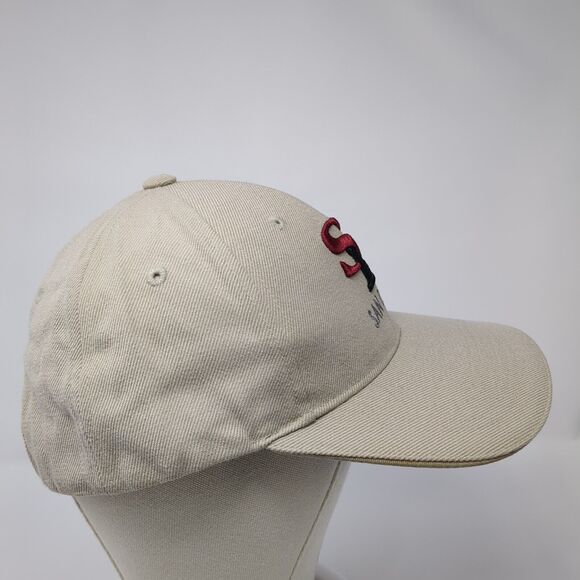San Diego Strapback Hat Tan One Size Adjustable Embroidered 6 Panel - Picture 4 of 8